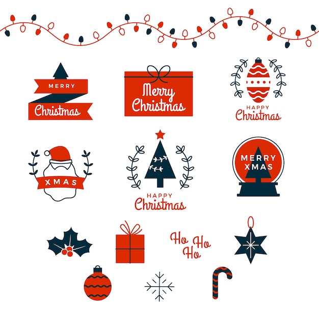 Free Vector | Christmas element collection