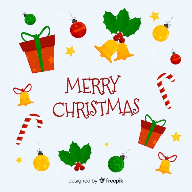 Download Christmas elements background | Free Vector