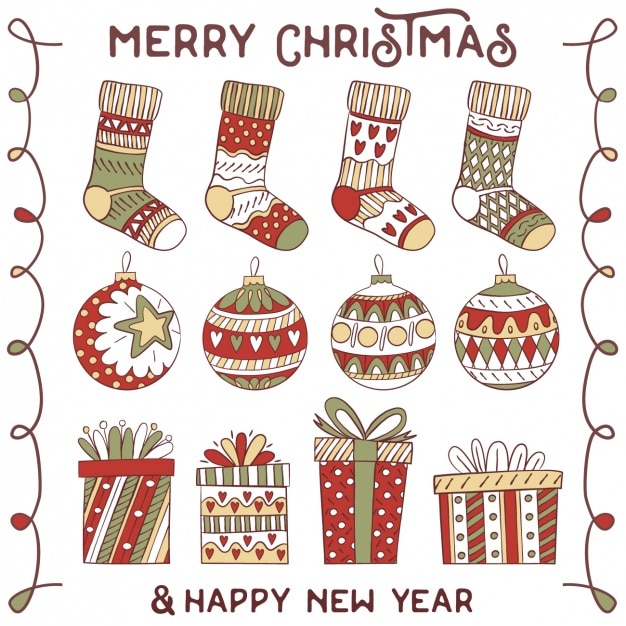 Download Christmas elements collection Vector | Free Download