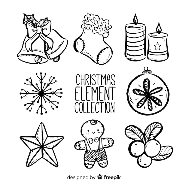 Download Christmas elements collection | Free Vector