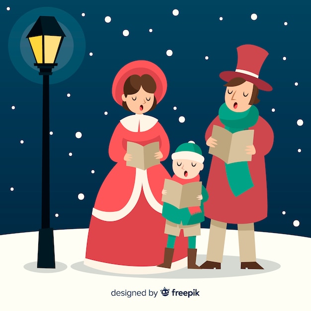 Download Free Vector | Christmas family scene