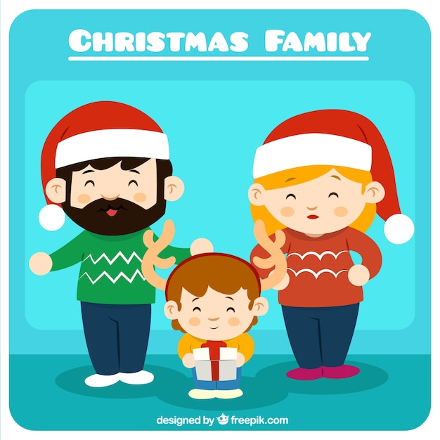 Download Free Vector | Christmas family