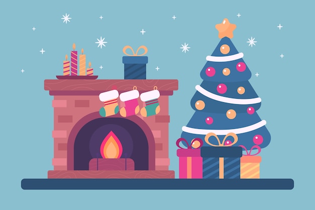 Christmas Fireplace Free Vectors Stock Photos Psd