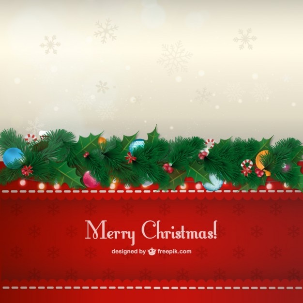 Christmas garland card