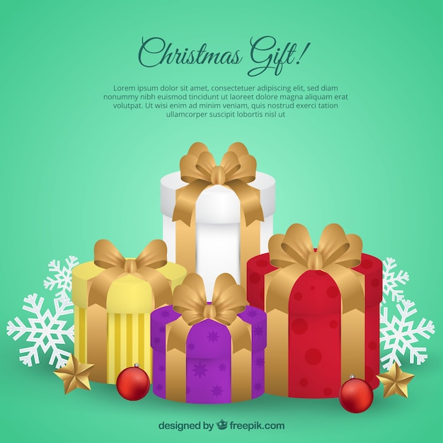 Free Vector | Christmas gifts background