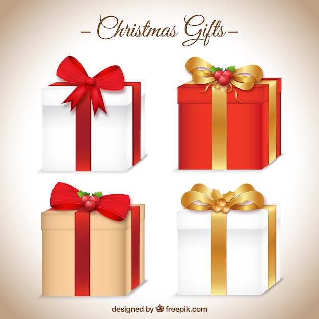 Download Christmas Gifts Icon Collection Vector | Free Download