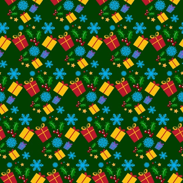 Free Vector Christmas gifts pattern