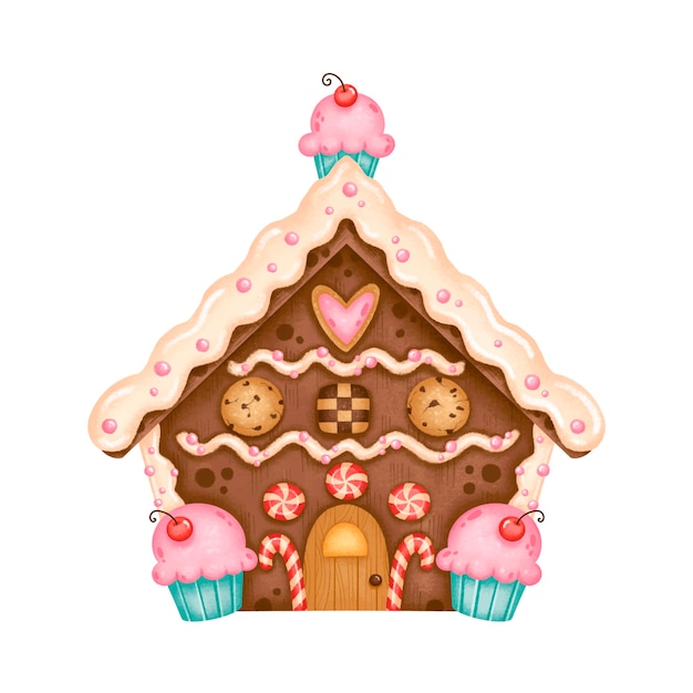 Premium Vector | Christmas gingerbread house