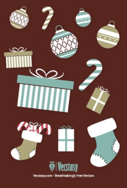 Download Christmas goodies pack vector | Free Vector