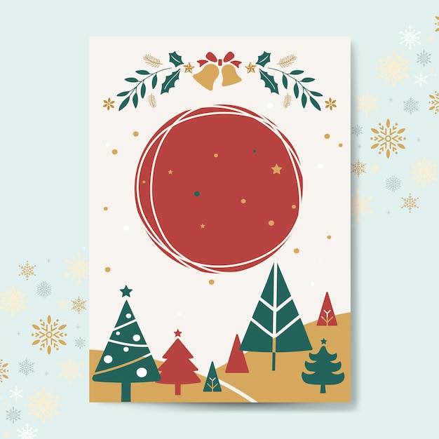 Download Free Vector Christmas Greeting Card Mockup Vector Yellowimages Mockups