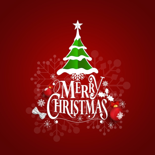 Download Christmas greeting card with merry christmas lettering ...