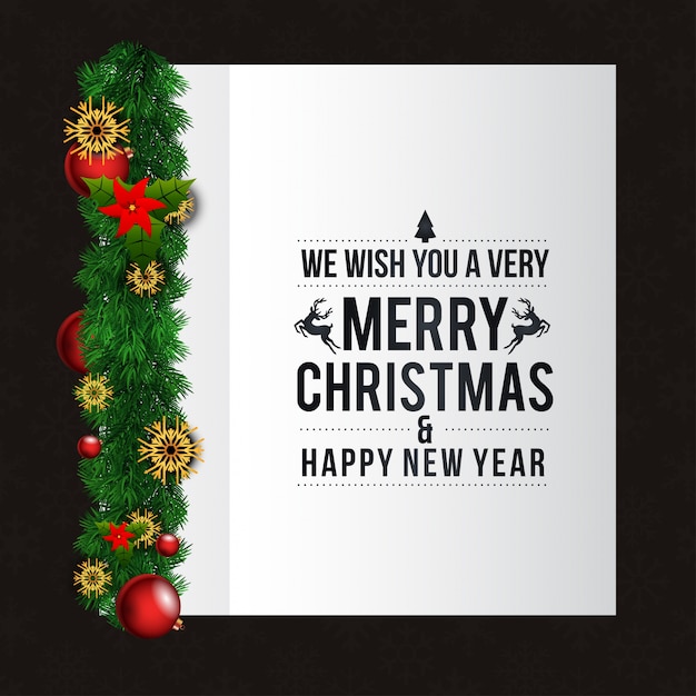 Premium Vector | Christmas greetings card