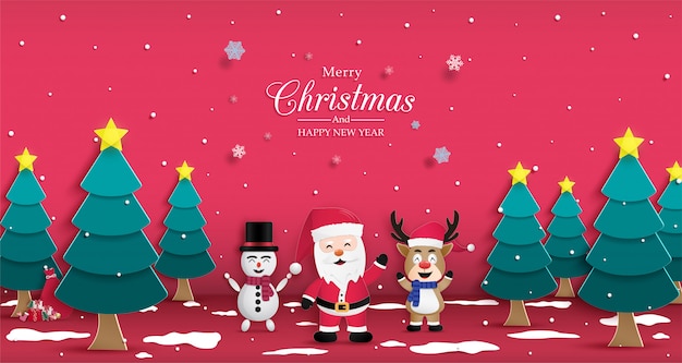 Premium Vector | Christmas and happy new year poster