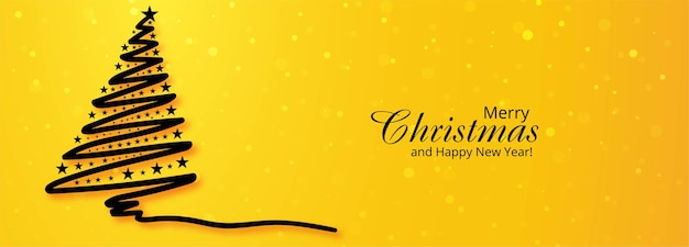 Free Vector | Christmas holiday tree banner background