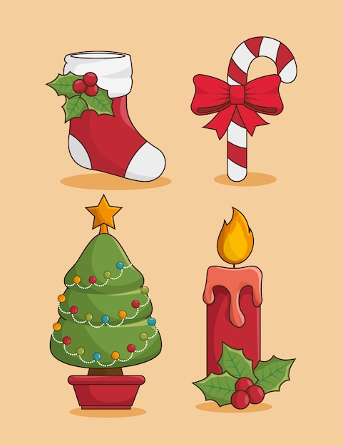 Download Christmas icon set Vector | Free Download