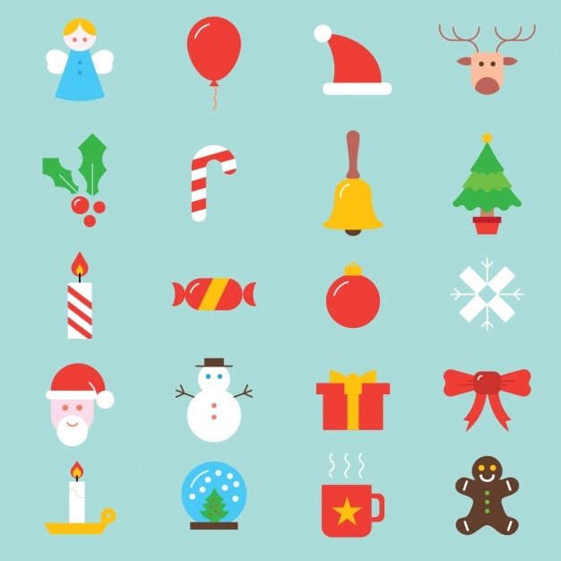 Free Vector | Christmas Icons Collection