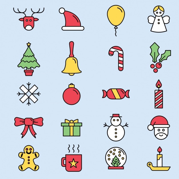 Download Christmas icons | Free Vector