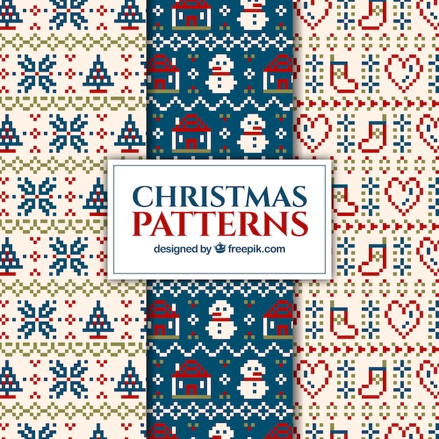 Download Free Vector Christmas Knitting Patterns SVG Cut Files