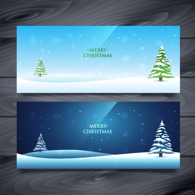 Christmas landscape banners