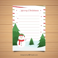 Download Vector Christmas Letter Template With Christmas Decorations 