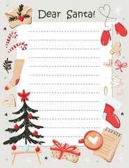 Premium Vector Christmas Letter Template