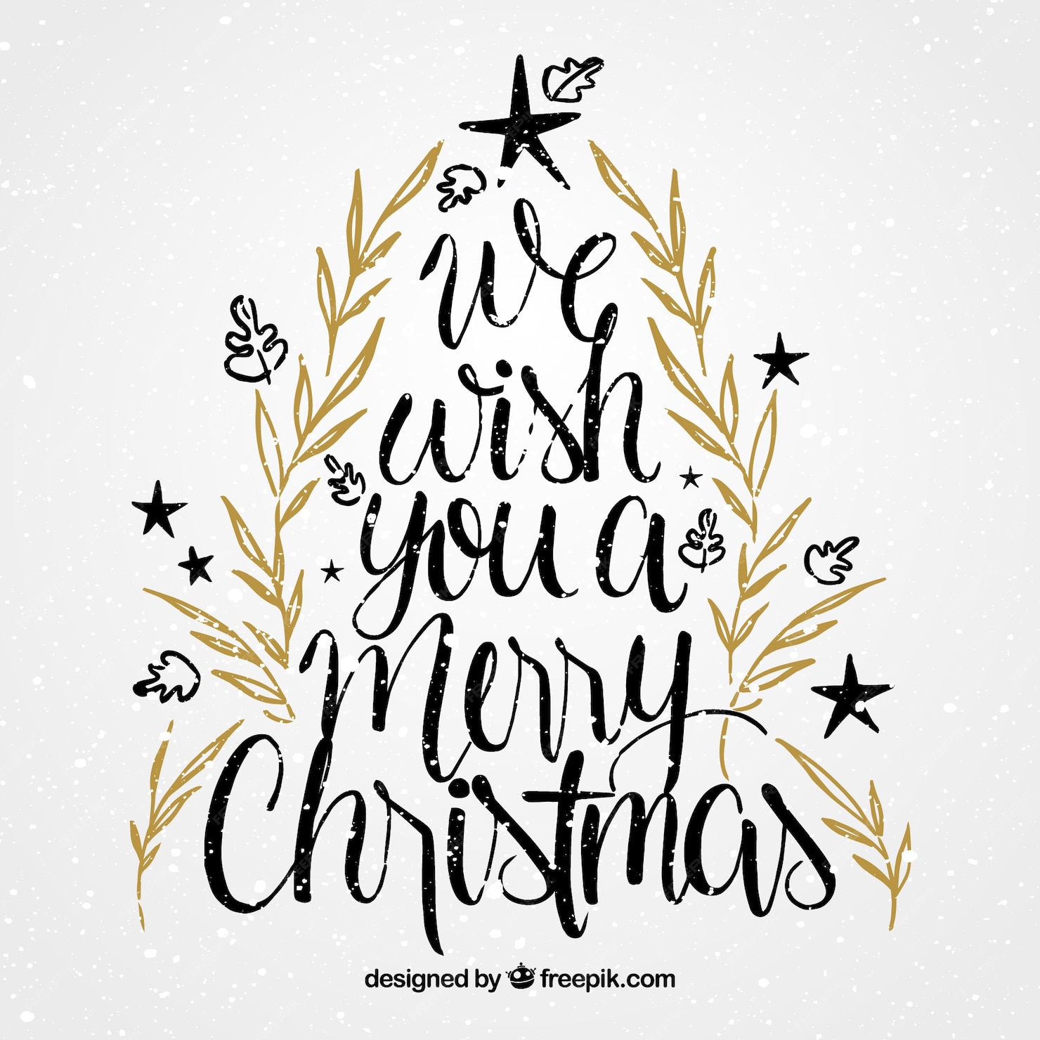 Free Vector | Christmas lettering with christmas tree