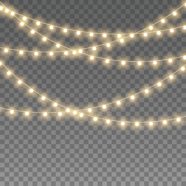 Download Premium Vector | Christmas lights isolated