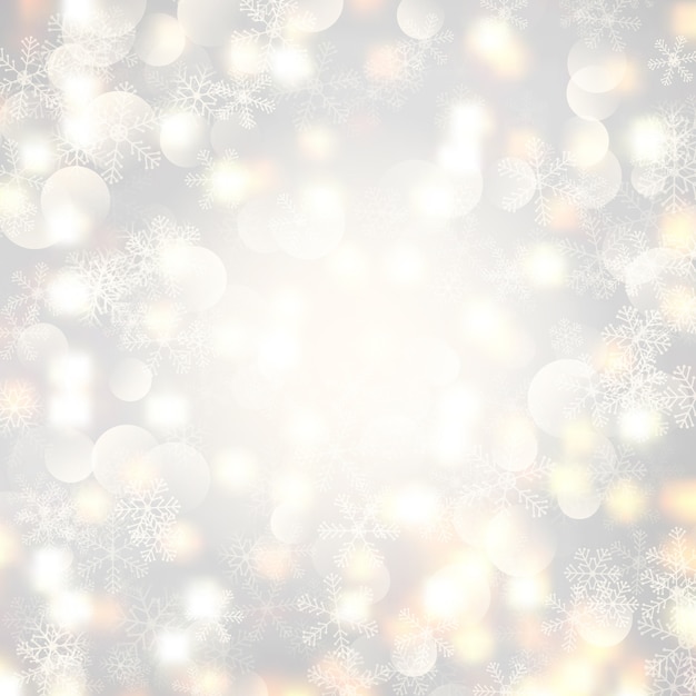 Free Vector | Christmas lights and snowflakes