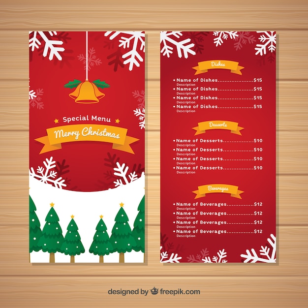 Download Download Vector Christmas Special Menu Template In Vintage Style Vectorpicker SVG Cut Files