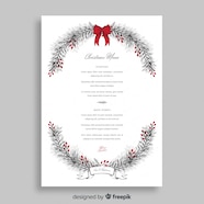 Free Christmas Menu Templates For Word