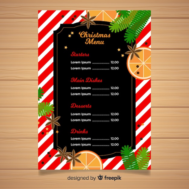 free-vector-christmas-menu-template