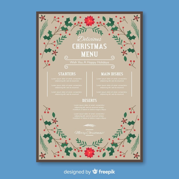 free-vector-christmas-menu-template