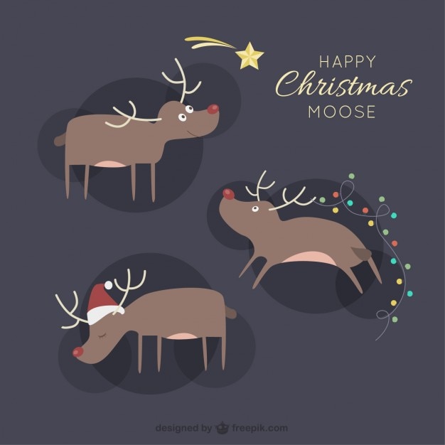 Christmas moose | Free Vector