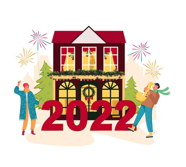 Christmas City Jazz Festival 2022 Premium Vector | Christmas Music Jazz Party Cartoon Poster People Are  Preparing For New Year 2022 Christmas City