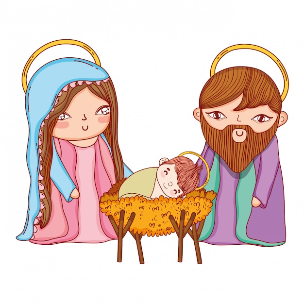 Premium Vector | Christmas nativity scene cartoon