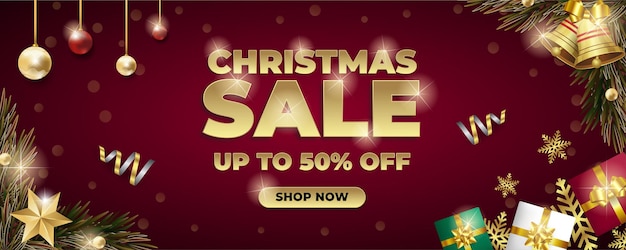 Premium Vector | Christmas and new year celebration promotion discount ...