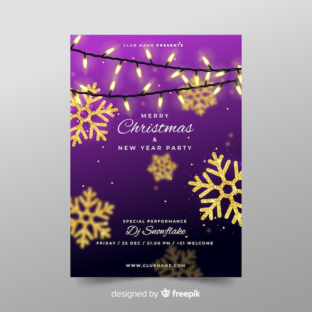 Free Vector | Christmas and new year party banner