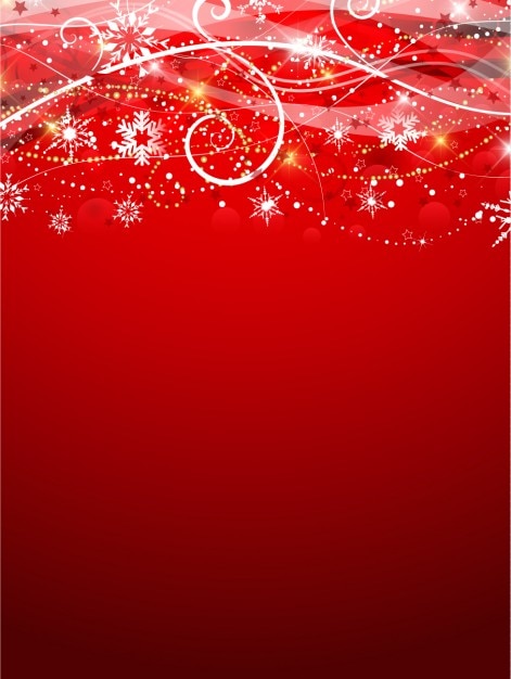 Free Vector | Christmas ornaments on red background