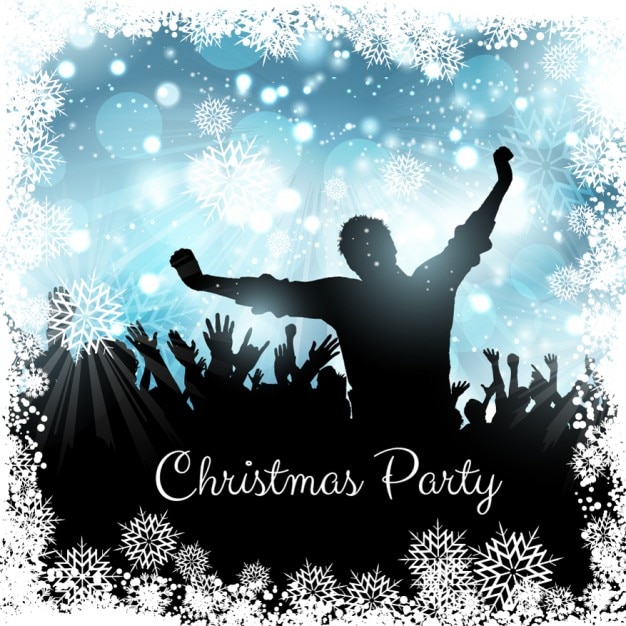 Free Vector | Christmas party background in bokeh style