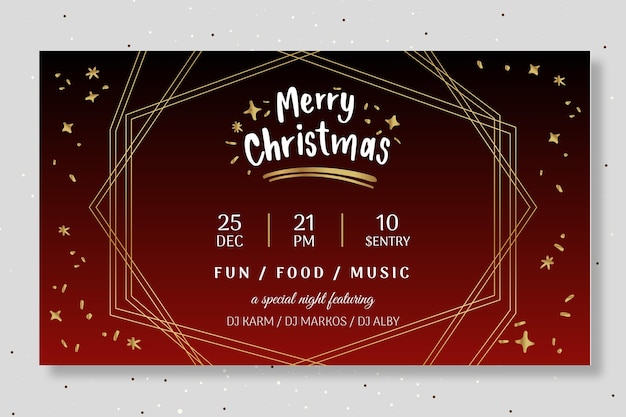 Free Vector | Christmas party banner template