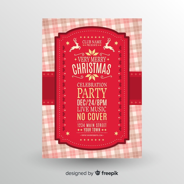 Christmas party banner | Free Vector