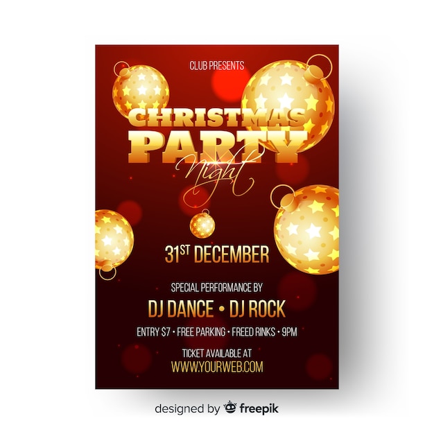 Free Vector | Christmas party banner