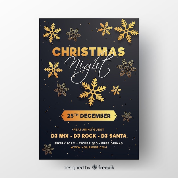 Free Vector | Christmas party banner