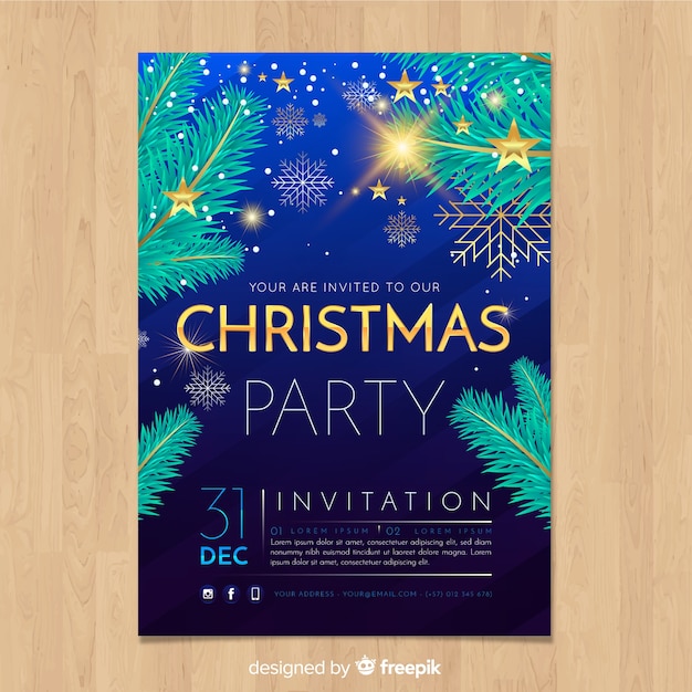 Free Vector | Christmas party banner