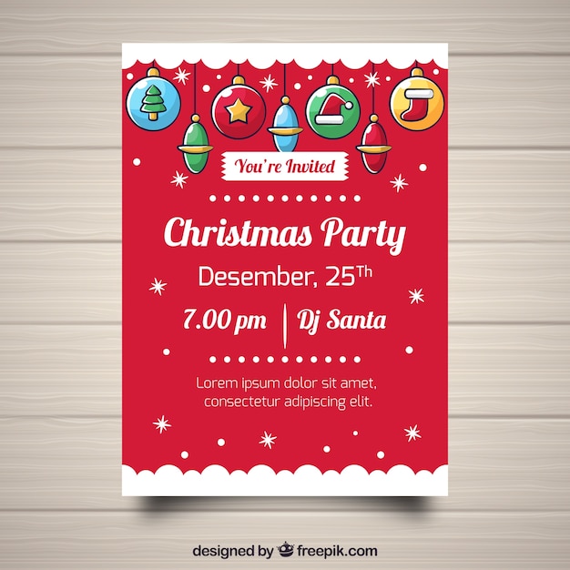 Christmas party banner | Free Vector