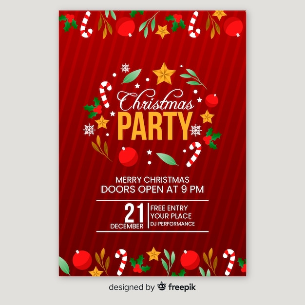 Christmas Party Flyers Template from image.freepik.com