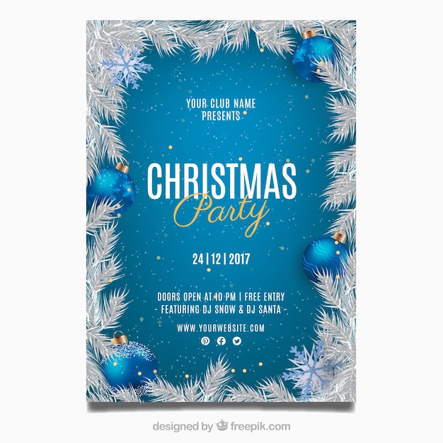 Premium Vector Christmas Party Greeting Card