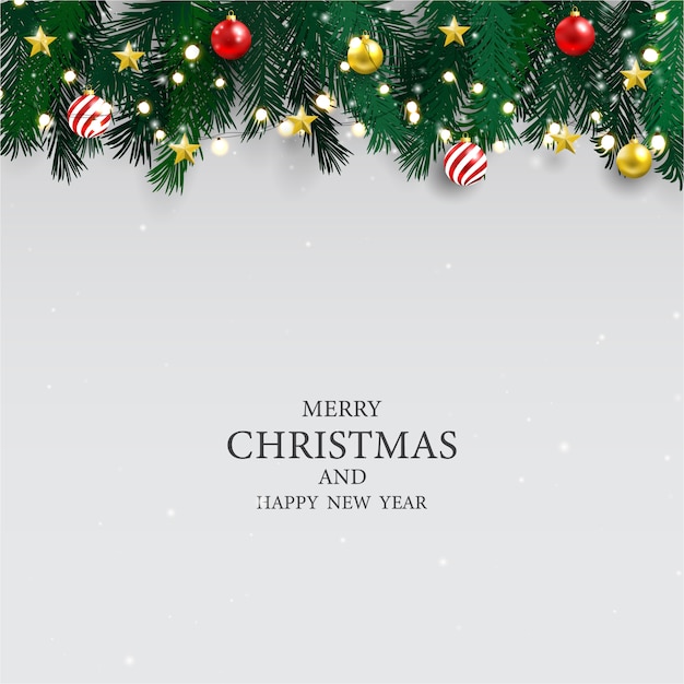 Download Premium Vector Christmas Party Poster And Happy New Year Background PSD Mockup Templates