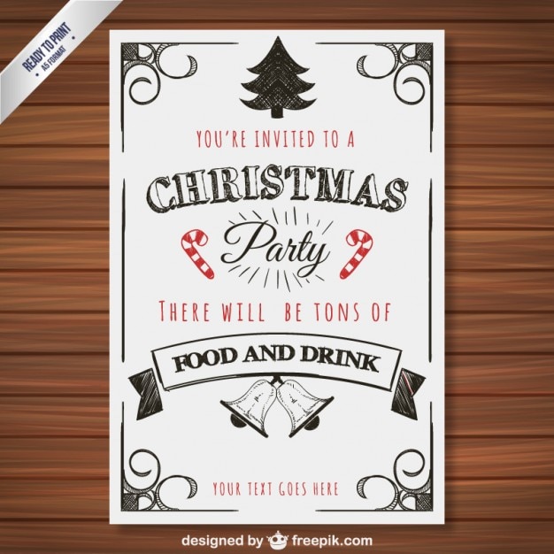 Free Vector Christmas Party Poster Template