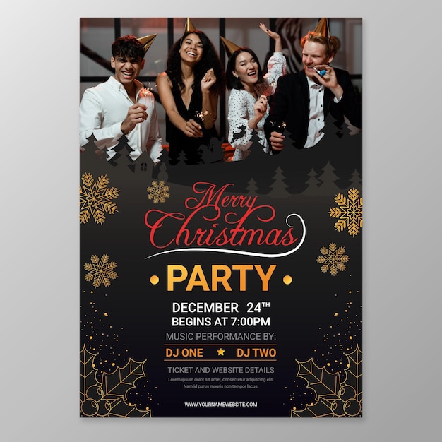 free-vector-christmas-party-poster-template